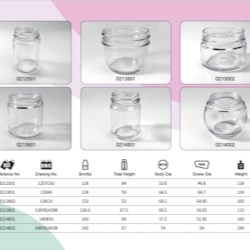 Clear Glass Food Jars 125ml - 145ml